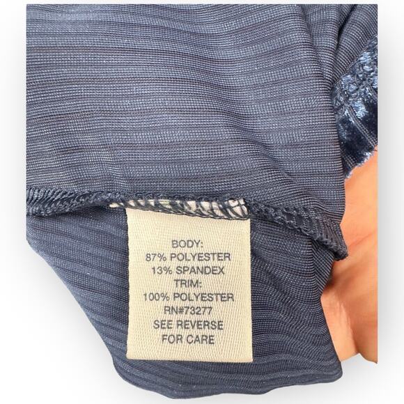 NWT Mudd Striped Velvet Slip Dress Size Large Mood Indigo N18 - Picture 6 of 7